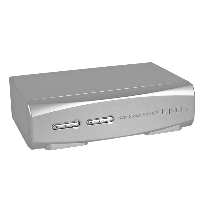 Lindy 2 Port DVI-I Single Link, USB 2.0 & Audio KVM Switch | 39336