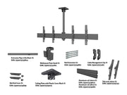 Multibrackets 0.8m Tilt 40"-65" Pro Series Menu Board Ceiling Mount For 2 Screens Ceiling Mount Bracket Multibrackets