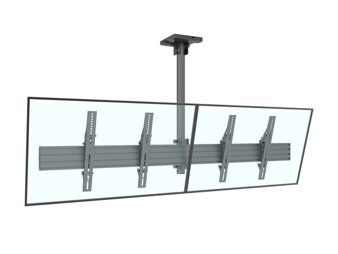 Multibrackets 0.8m Tilt 40"-65" Pro Series Menu Board Ceiling Mount For 2 Screens Ceiling Mount Bracket Multibrackets
