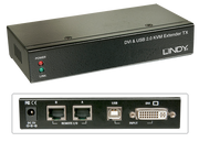 Lindy 50m Cat.6 DVI-D Single Link, USB & Audio KVM Extender - 39377 Switches Lindy