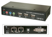 Lindy 50m Cat.6 DVI-D Single Link, USB & Audio KVM Extender - 39377 Switches Lindy