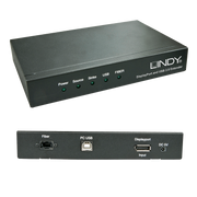 Lindy 200m Fibre Optic DisplayPort 1.2 & USB 2.0 KVM Extender | 39380 AV Extender Lindy