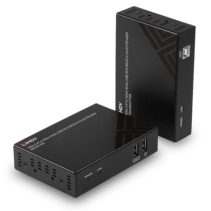 Lindy 100m Cat.6 HDMI 4K60, USB & RS232 KVM Extender | 39382 AV Extender Lindy