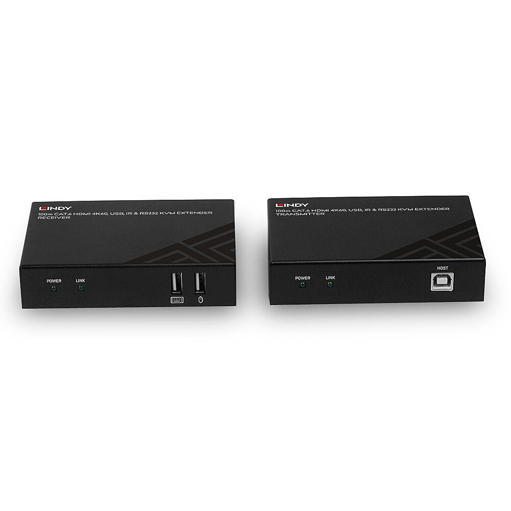Lindy 100m Cat.6 HDMI 4K60, USB & RS232 KVM Extender | 39382 AV Extender Lindy