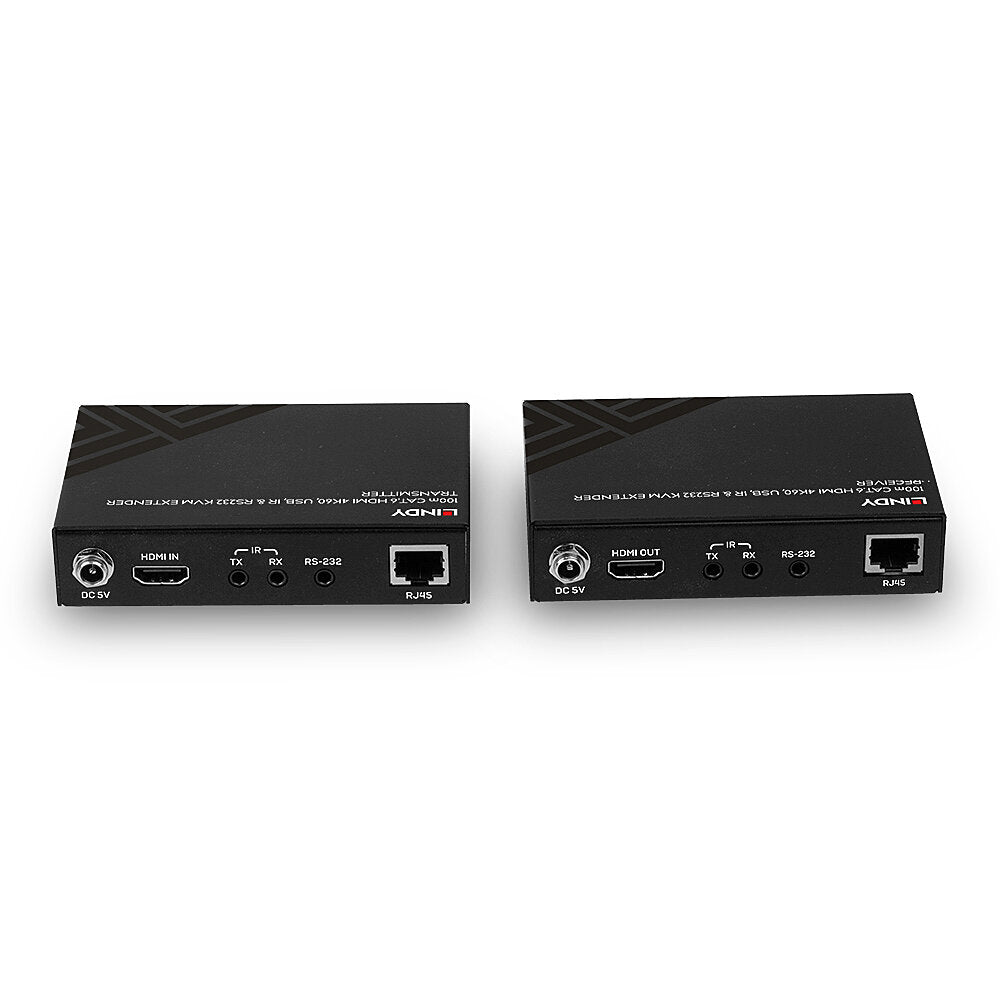 Lindy 100m Cat.6 HDMI 4K60, USB & RS232 KVM Extender | 39382 AV Extender Lindy