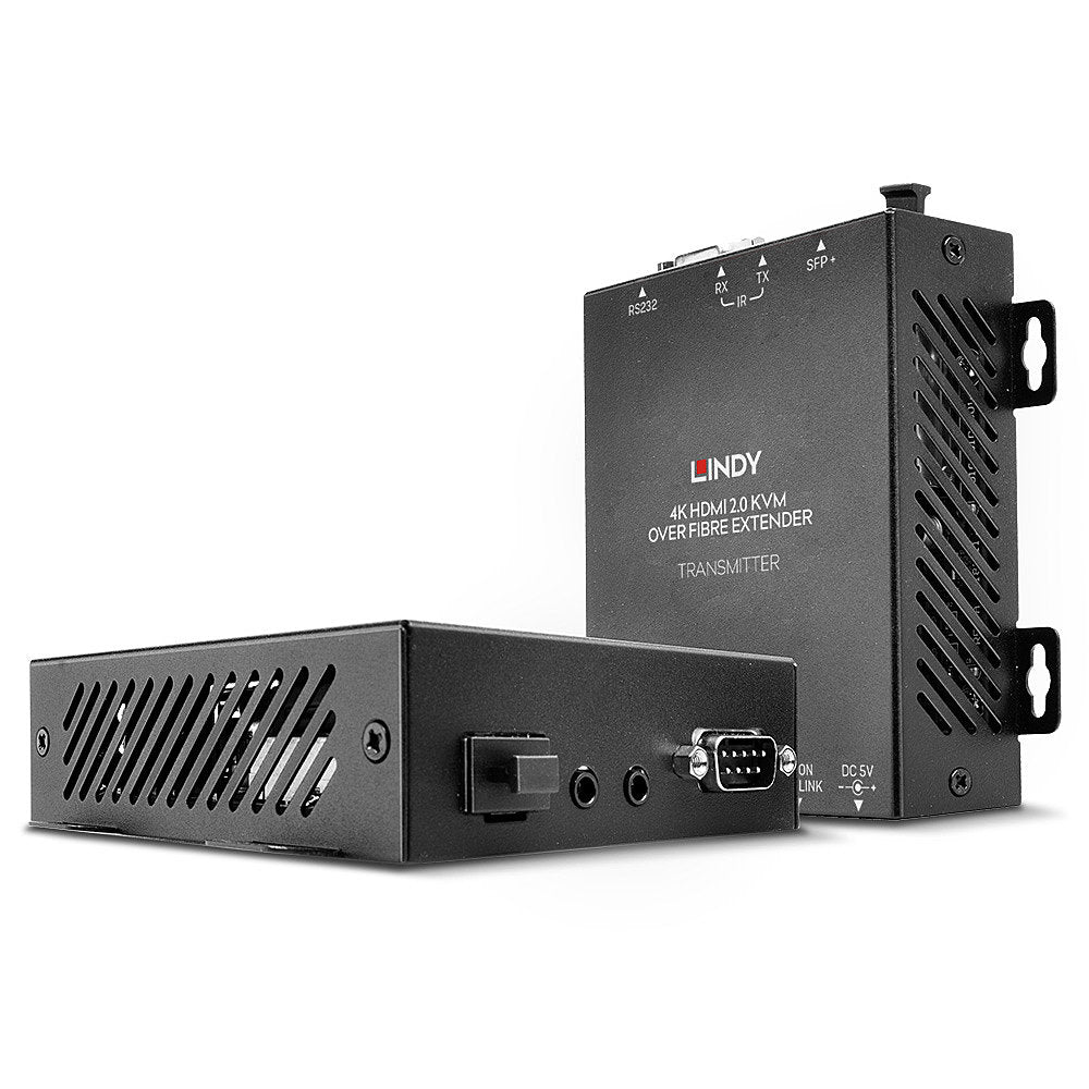 Lindy 300m Fibre Optic HDMI 4K60, USB, IR & RS232 KVM Extender - 39392 AV Extender Lindy