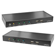 Lindy 200m Cat.6 Dual VGA, USB & Audio KVM Extender | 39396 Switches Lindy