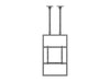 Multibrackets M Pro Series Enclosure 50" Ceilingmount Medium B2B Black Signage Display Enclosures Multibrackets
