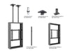 Multibrackets M Pro Series Enclosure 50" Ceilingmount Medium B2B Black Signage Display Enclosures Multibrackets