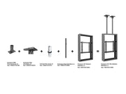 Multibrackets M Pro Series Enclosure 50" Ceilingmount Medium B2B Black Signage Display Enclosures Multibrackets