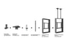 Multibrackets M Pro Series Enclosure 50" Ceilingmount Medium B2B Black Signage Display Enclosures Multibrackets