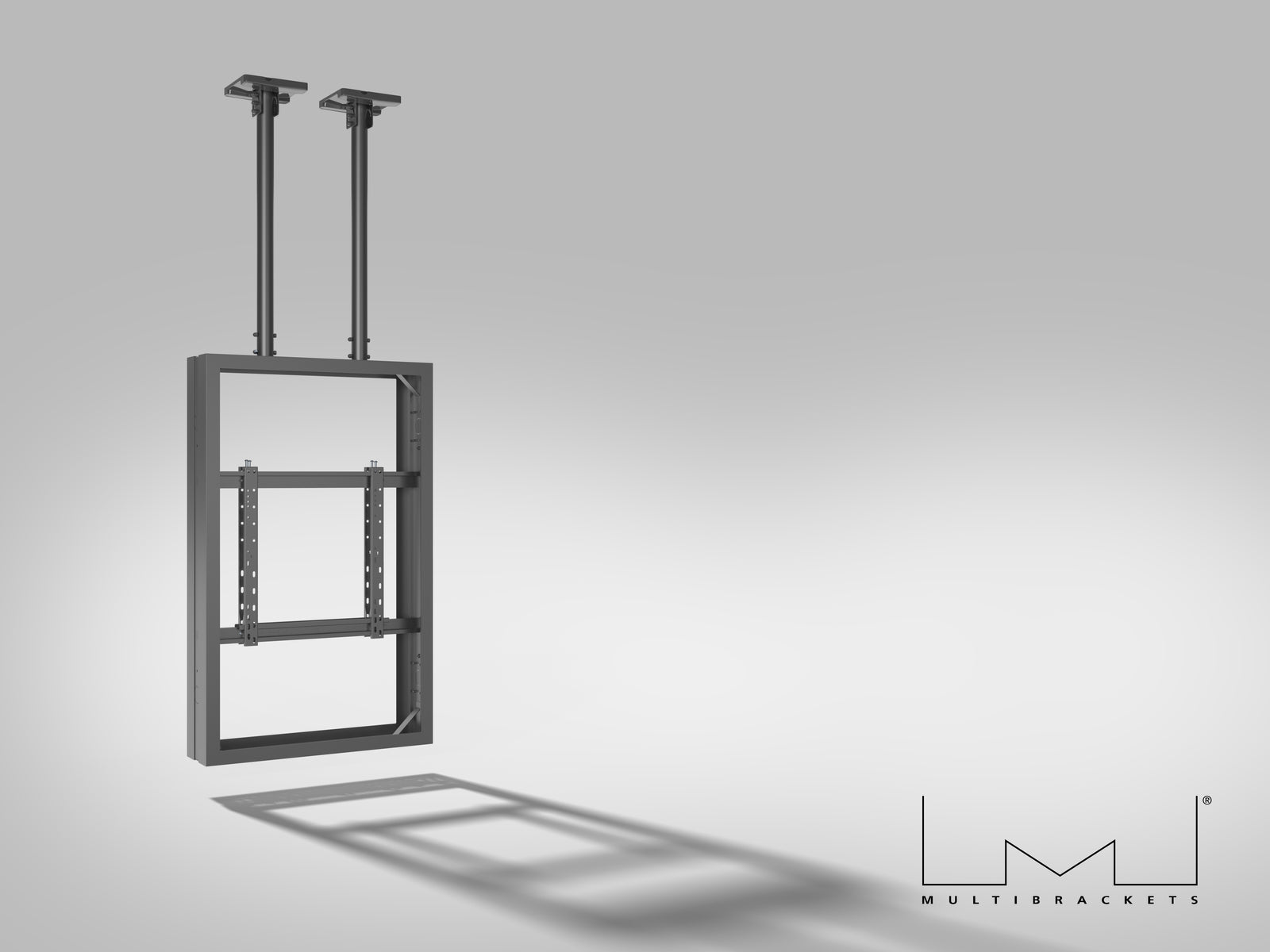 Multibrackets M Pro Series Enclosure 50" Ceilingmount Medium B2B Black Signage Display Enclosures Multibrackets