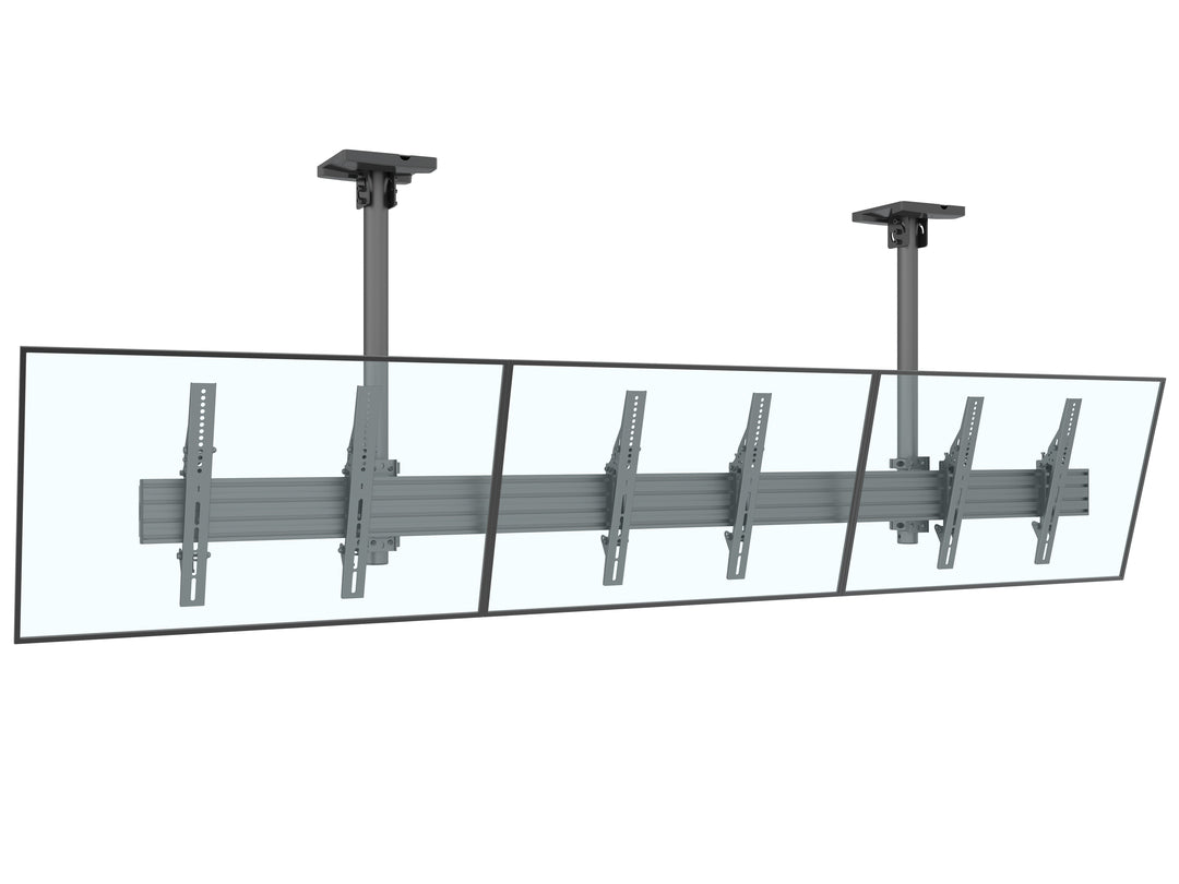 Multibrackets 0.8m Tilt 40"-65" Pro Series Menu Board Ceiling Mount For 3 Screens Ceiling Mount Bracket Multibrackets