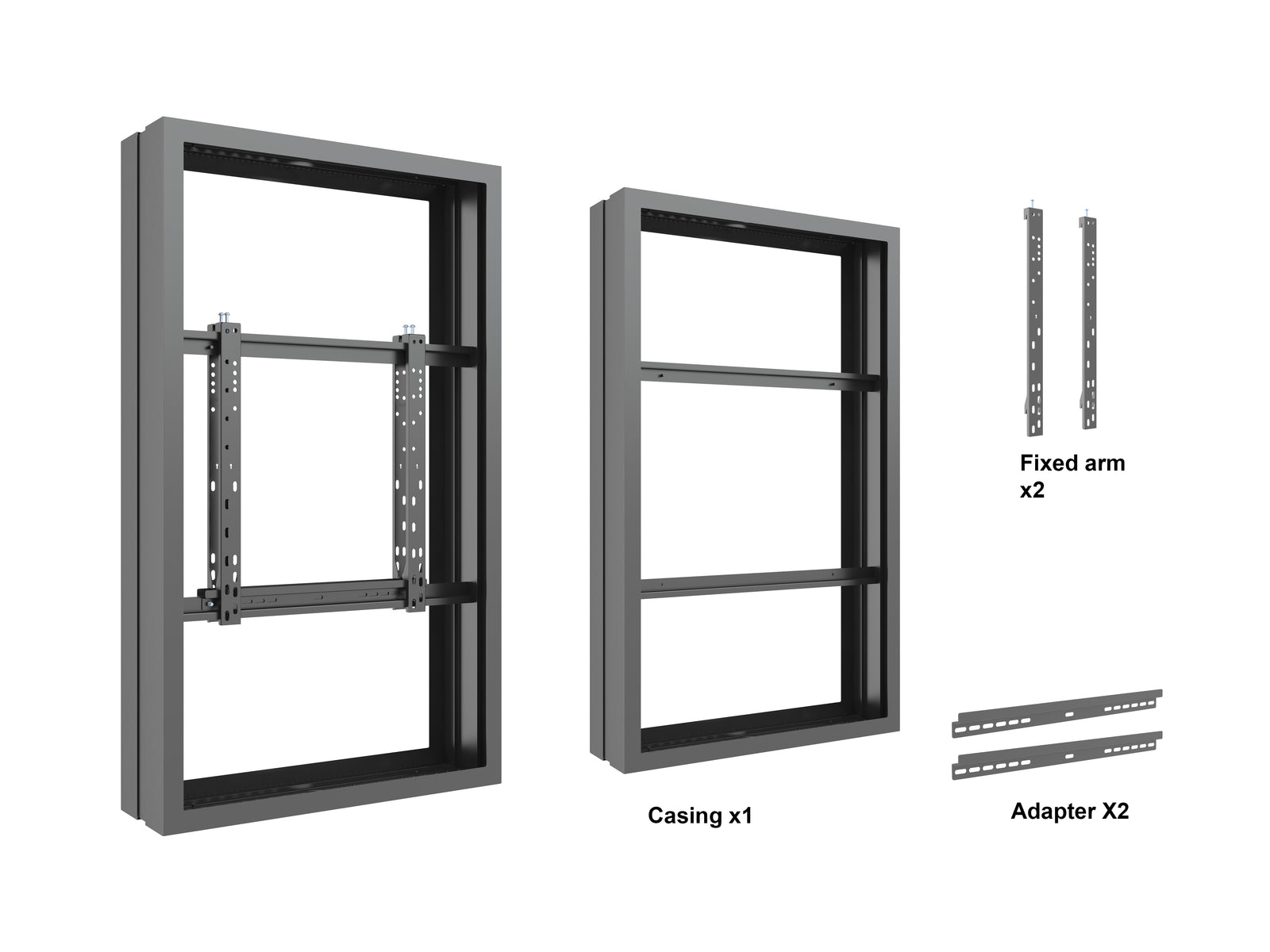 Multibrackets M Pro Series Enclosure 50" Medium B2B Black Signage Display Enclosures Multibrackets