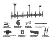 Multibrackets 0.8m Tilt 40"-65" Pro Series Menu Board Ceiling Mount For 4 Screens Ceiling Mount Bracket Multibrackets