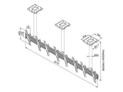 Multibrackets 0.8m Tilt 40"-65" Pro Series Menu Board Ceiling Mount For 4 Screens Ceiling Mount Bracket Multibrackets