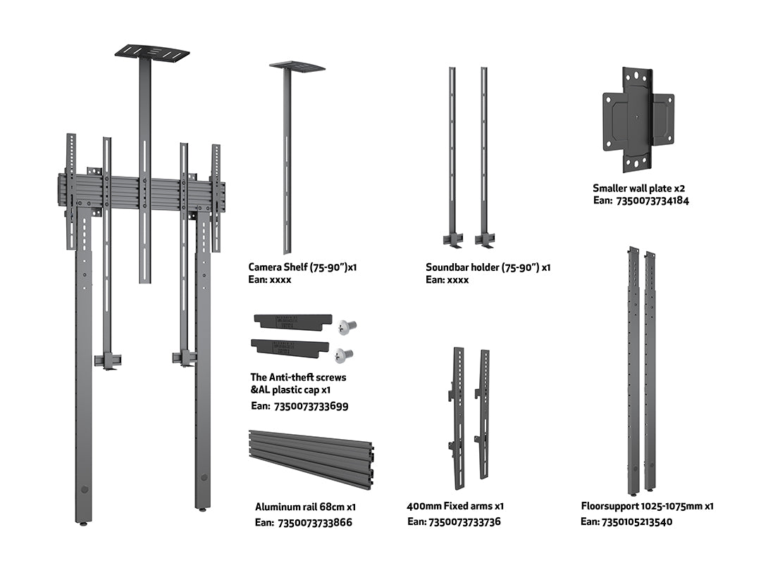 Multibrackets MBW1U Fixed M Pro Series Collaboration Wallmount - (32"-86") Wall Mount Bracket Multibrackets