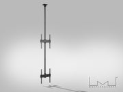 Multibrackets MBC2UP M Pro 3m 2-Screen Ceiling Mount For 40"-65" Screens | 7340234813964 Ceiling Mount Bracket Multibrackets
