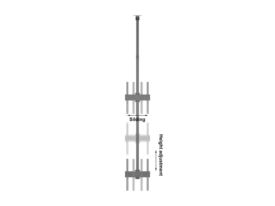 Multibrackets MBC2U2P M Pro 3m 4-Screen Ceiling Mount For 40"-65" Screens | 7340234813988