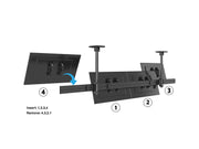 Multibrackets M Menu Board Pro 4-Screen Ceiling Mount For 32"-43" Screen | 200x200 VESA Ceiling Mount Bracket Multibrackets