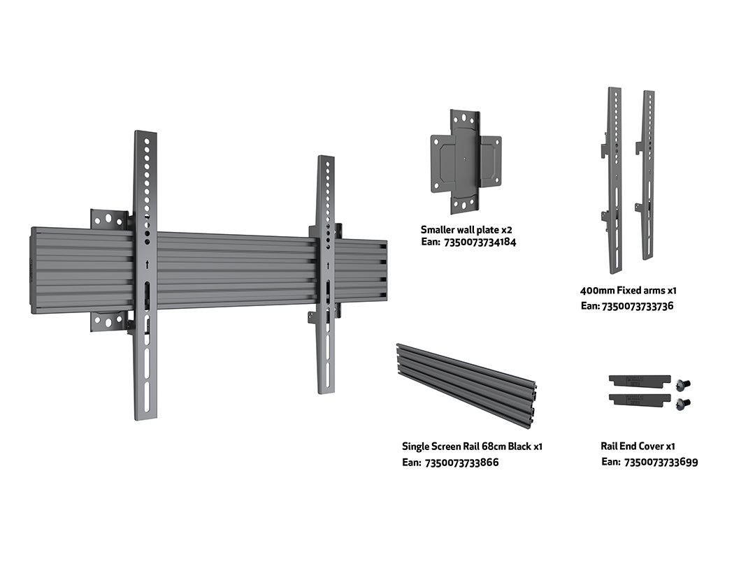 Multibrackets MBW1U Fixed M Wallmount Pro - (40"-75") Wall Mount Bracket Multibrackets
