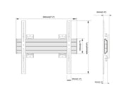 Multibrackets MBW1U Fixed M Wallmount Pro - (40"-75") Wall Mount Bracket Multibrackets