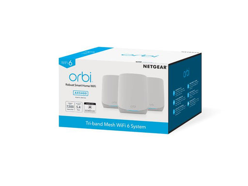 Netgear RBK763S-100EUS Orbi™ Tri-band WiFi 6 Mesh System Netgear WiFi System Netgear