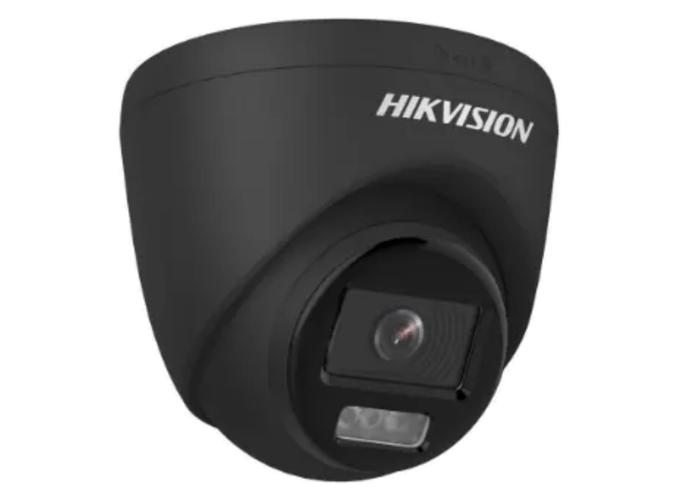 Hikvision 3K ColorVu Dual-Light Fixed PoC Turret Anti-Corrosion Camera with Built-in Microphone 2.8mm Black | DS-2CE72KF3T-LSYE-2.8MM-BLACK Dome TVI AHD CVI Cameras Hikvision
