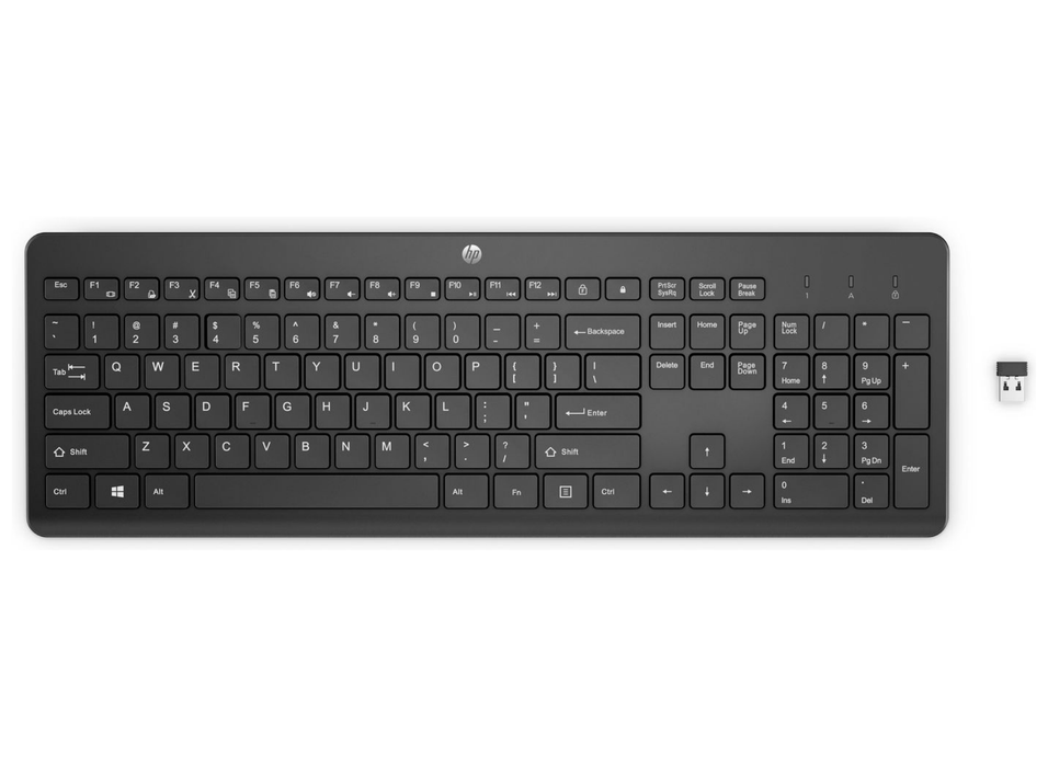HP 230 Wireless Keyboard – Black (Full-Size, Quiet Typing) | 3L1E7AA#ABN