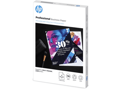 HP Inkjet, PageWide And Laser Professional Business Paper – A4, Glossy, 180Gsm