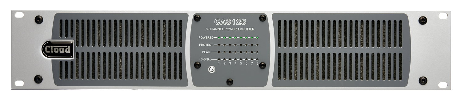 Cloud Electronics CA8125 8 Channel Amplifier 125w Per Output Channel Audio Amplifier Cloud Electronics