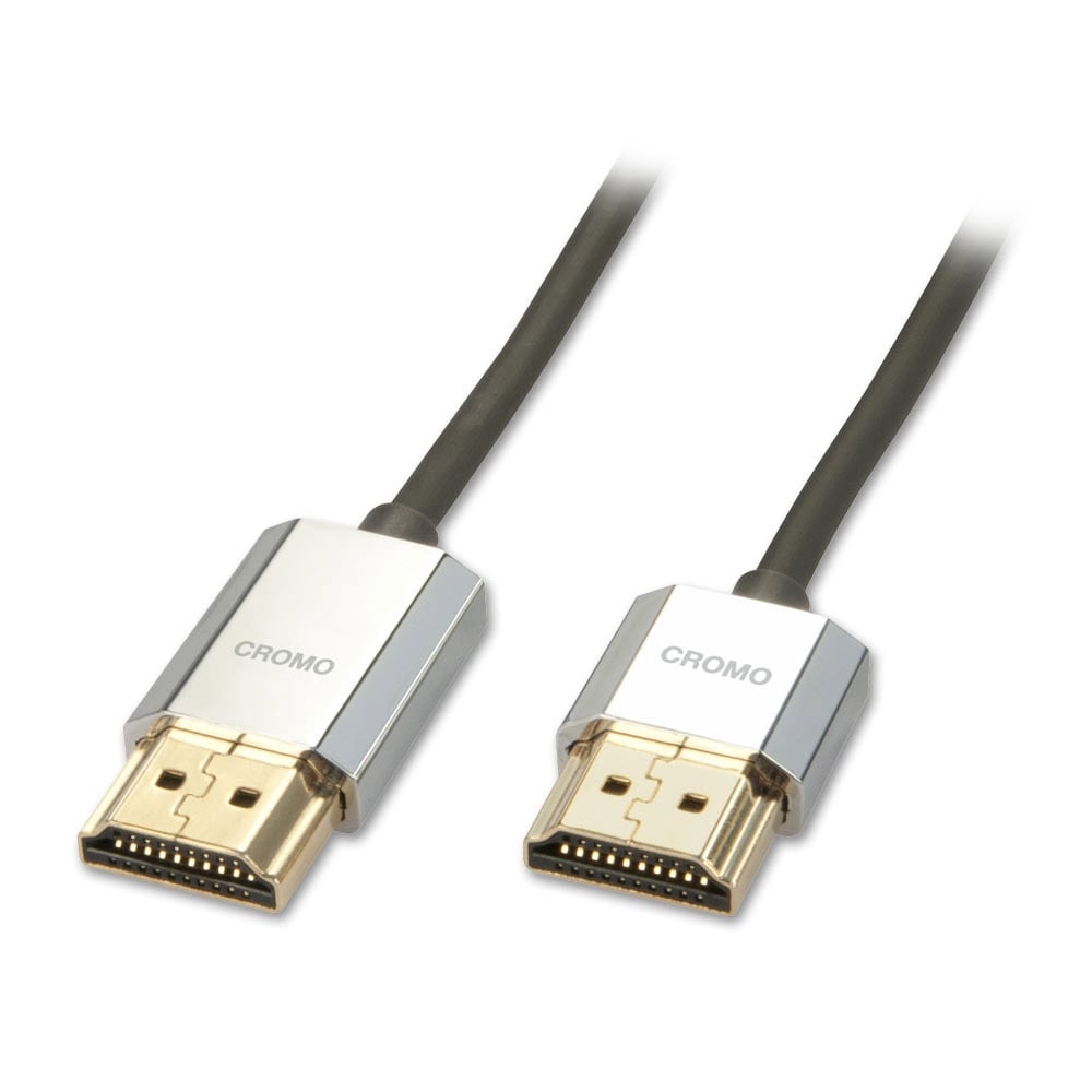 Lindy 3m CROMO Slim High Speed HDMI Cable with Ethernet | 41675 HDMI Cable Lindy
