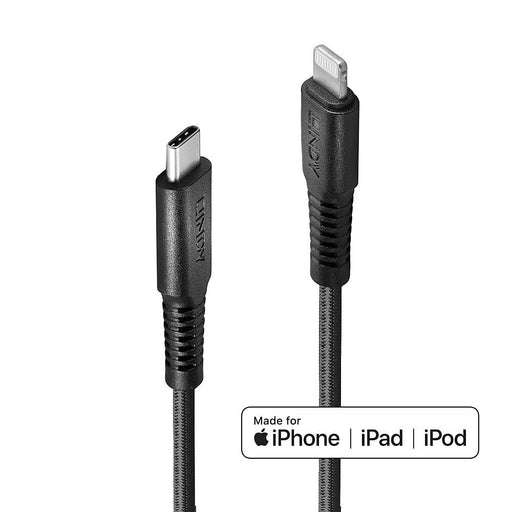 Lindy 3m Reinforced USB Type C to Lightning Cable | 31288 USB Cable Lindy