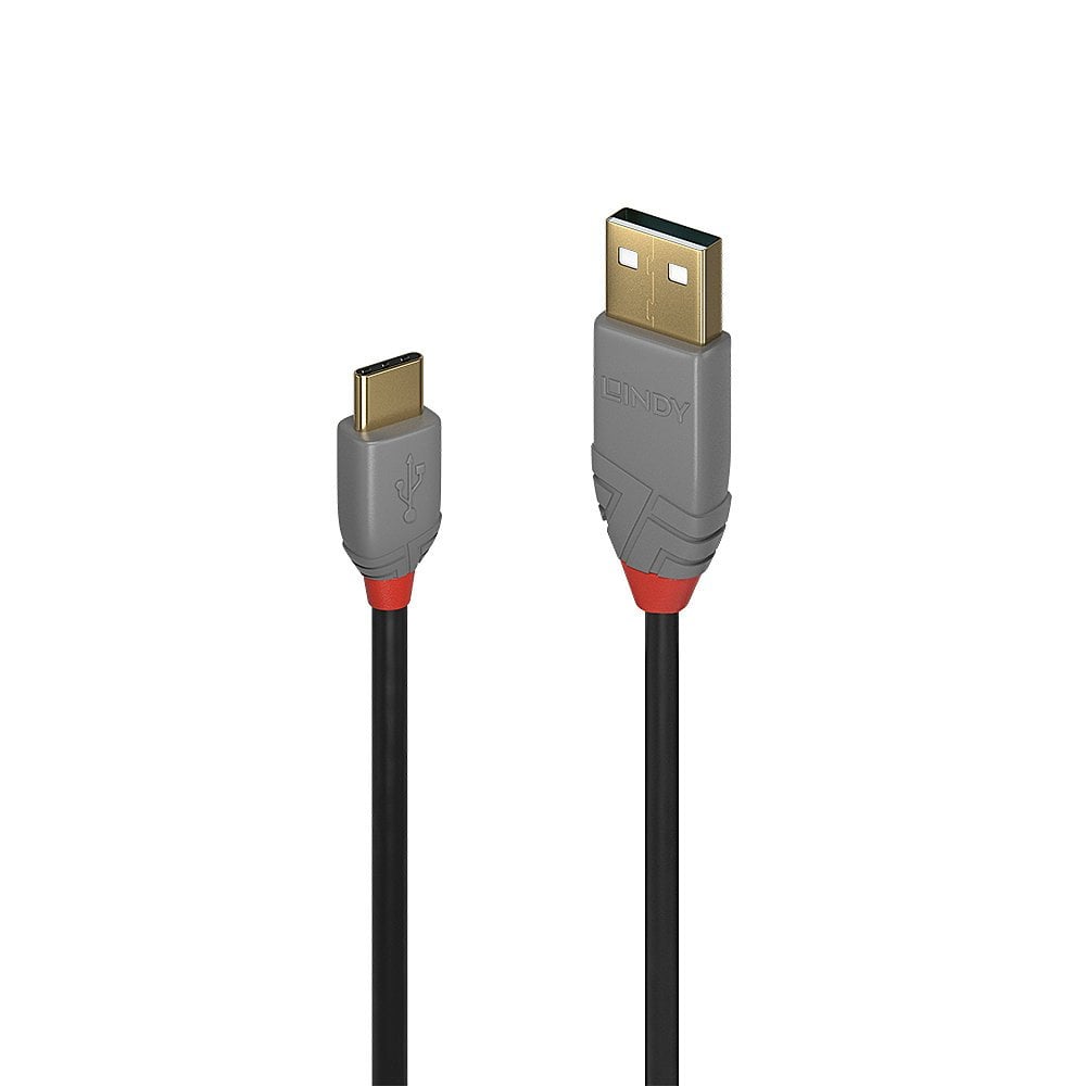 Lindy 3m USB 2.0 Type A to C Cable, Anthra Line | 36888 USB Cable Lindy