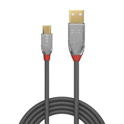 Lindy 3m USB 2.0 Type A to Micro-B Cable, Cromo Line | 36653 USB Cable Lindy