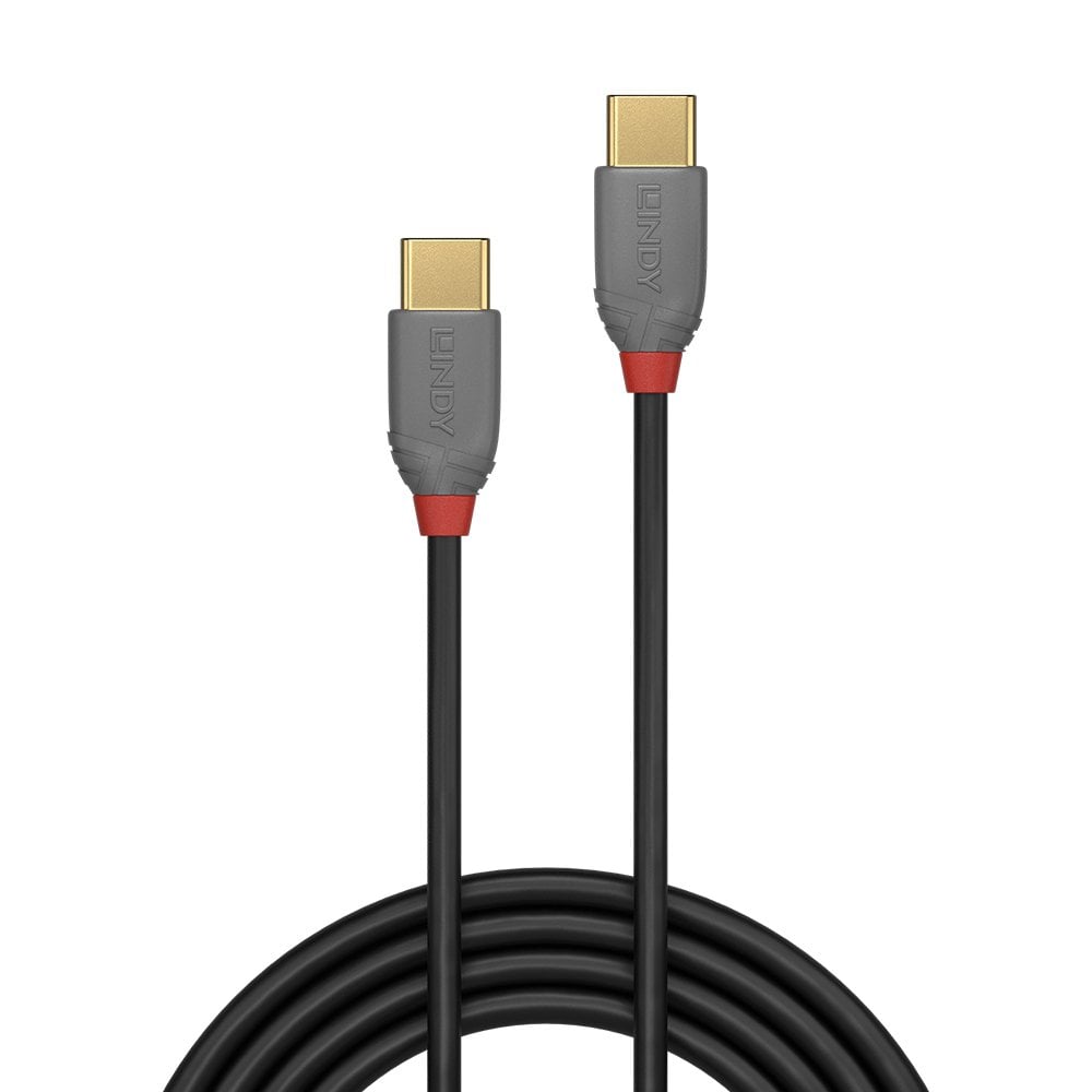 Lindy 3m USB 2.0 Type C to C Cable, Anthra Line | 36873 USB Cable Lindy