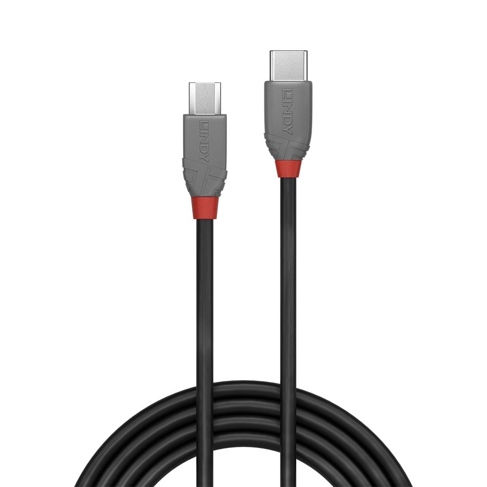 Lindy 3m USB 2.0 Type C to Micro-B Cable, Anthra Line | 36893 USB Cable Lindy