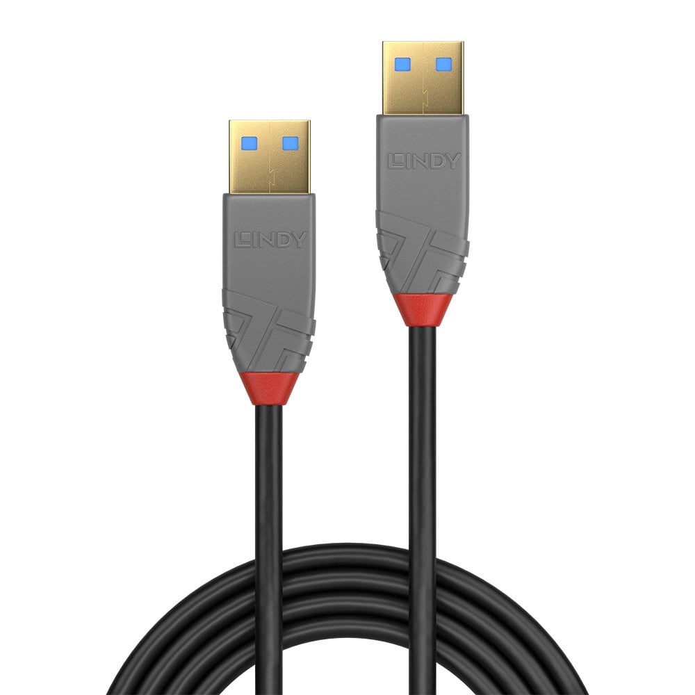 Lindy 3m USB 3.2 Type A Cable, 5Gbps, Anthra Line | 36753 USB Cable Lindy