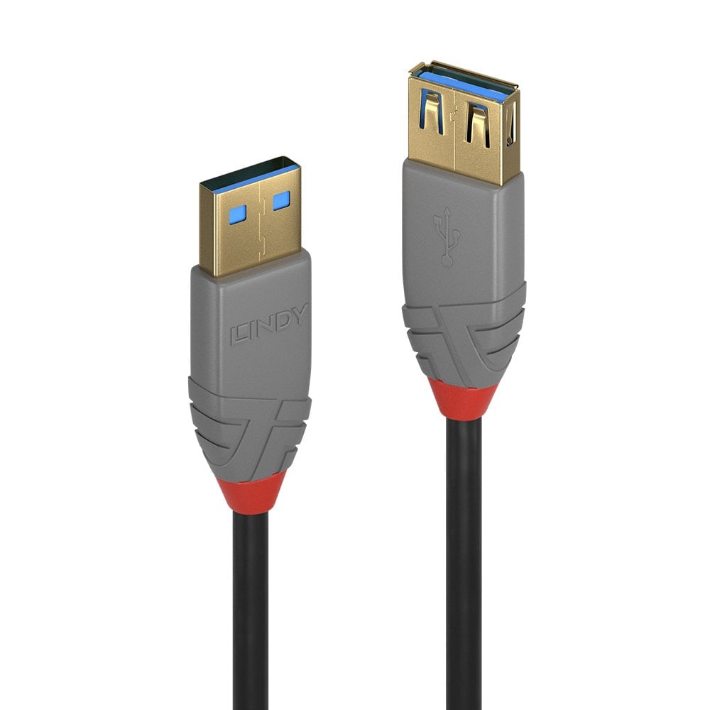 Lindy 3m USB 3.2 Type A Extension Cable, 5Gbps, Anthra Line | 36763 USB Cable Lindy
