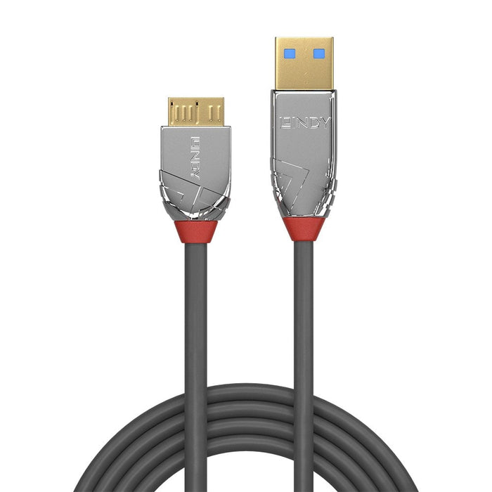 Lindy 3m USB 3.2 Type A to Micro-B Cable, 5Gbps, Cromo Line | 36659 USB Cable Lindy
