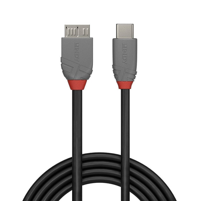 Lindy 3m USB 3.2 Type C to Micro-B Cable, Anthra Line | 36623 USB Cable Lindy