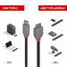 Lindy 3m USB 3.2 Type C to Micro-B Cable, Anthra Line | 36623 USB-C Cable Lindy