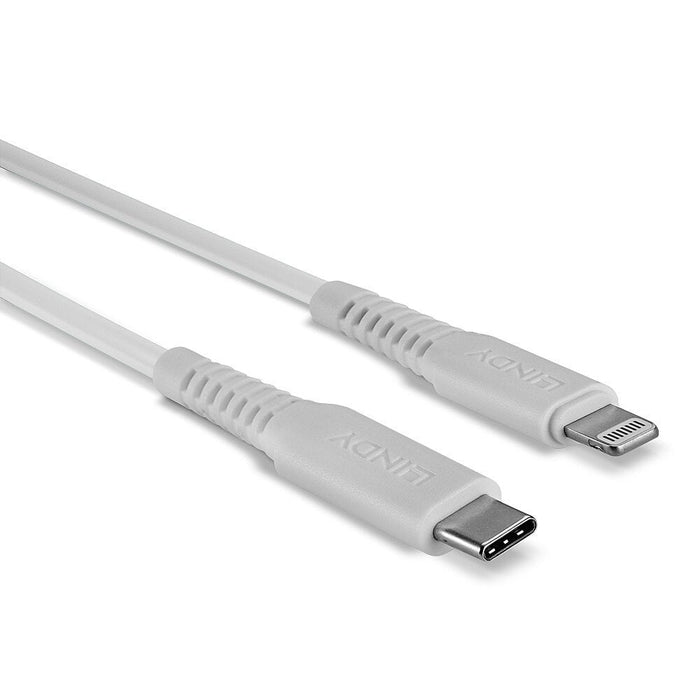 Lindy 3m USB Type C to Lightning Cable White | 31318 USB Cable Lindy