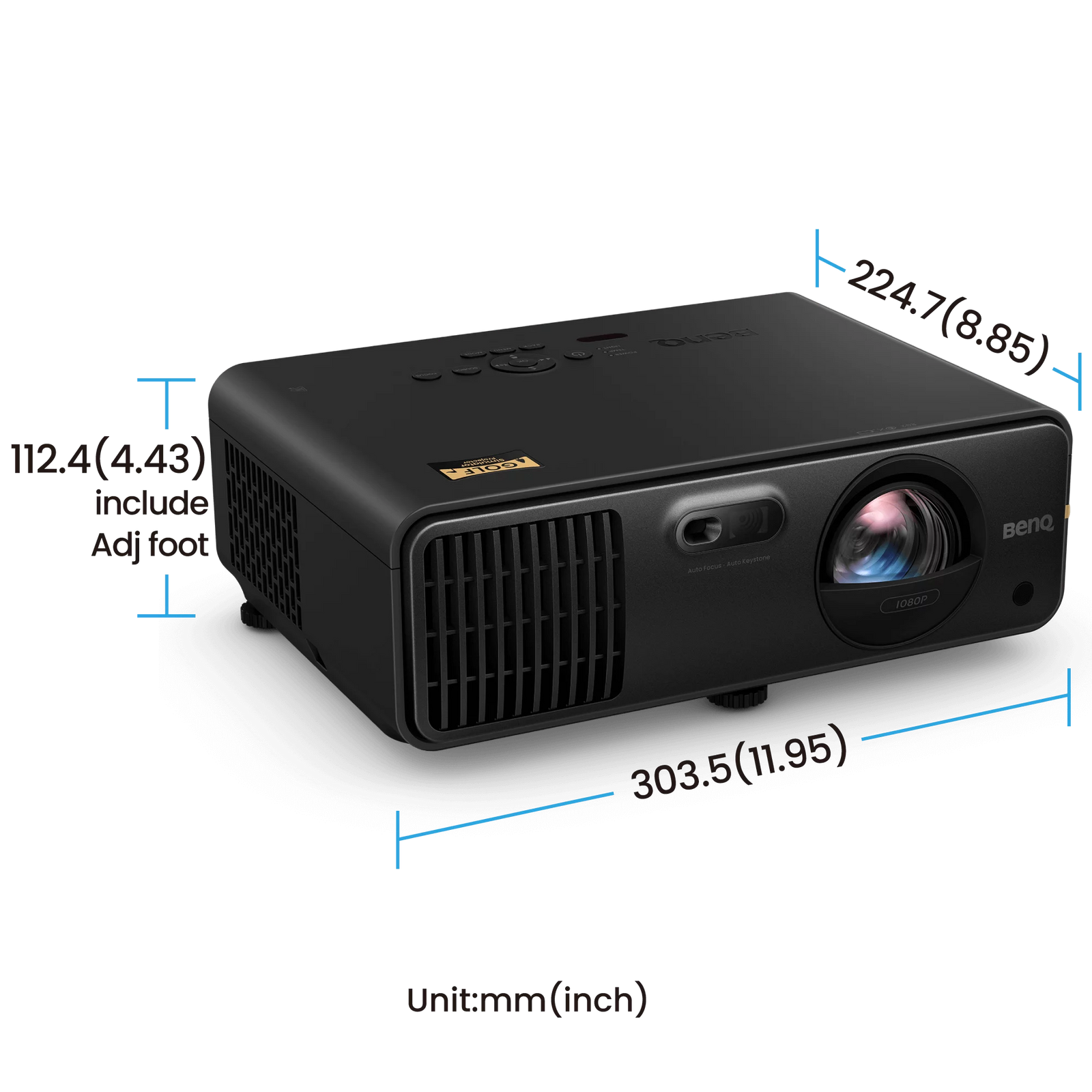 BenQ AH700ST 4000 Lumen Short Throw 1080P Laser Golf Simulator Projector | 9H.JST77.13E Projector BenQ