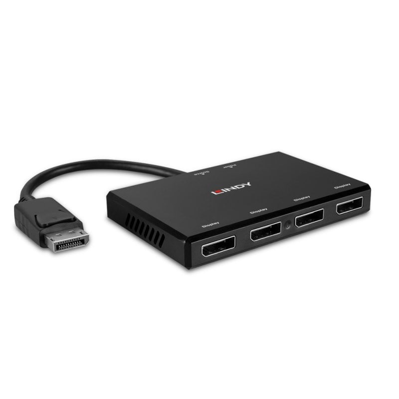 Lindy 4 Port Display Port 1.2 MST Hub | 38431 USB Hub & Docking Station Lindy