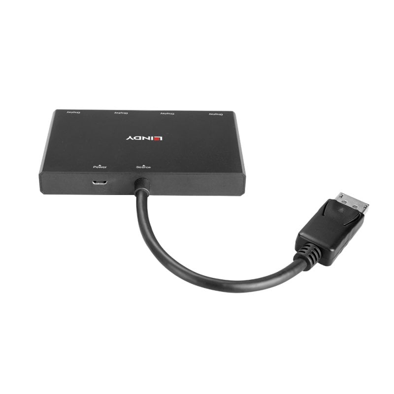 Lindy 4 Port Display Port 1.2 MST Hub | 38431 USB Hub & Docking Station Lindy