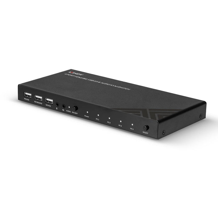 Lindy 4 Port HDMI 4K60, USB 2.0 & Audio KVM Switch | 32810