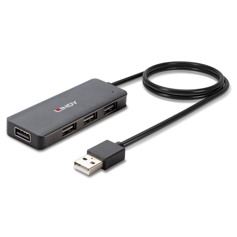 Lindy 4 Port USB 2.0 Hub | 42986 USB Hub & Docking Station Lindy