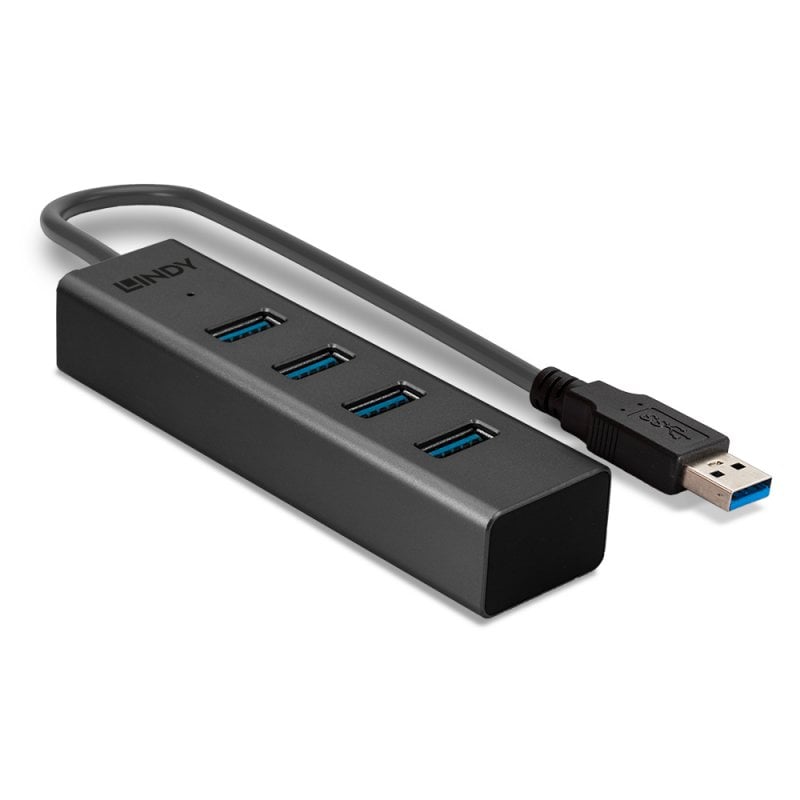 Lindy 4 Port USB 3.0 Hub | 43324 USB Hub & Docking Station Lindy