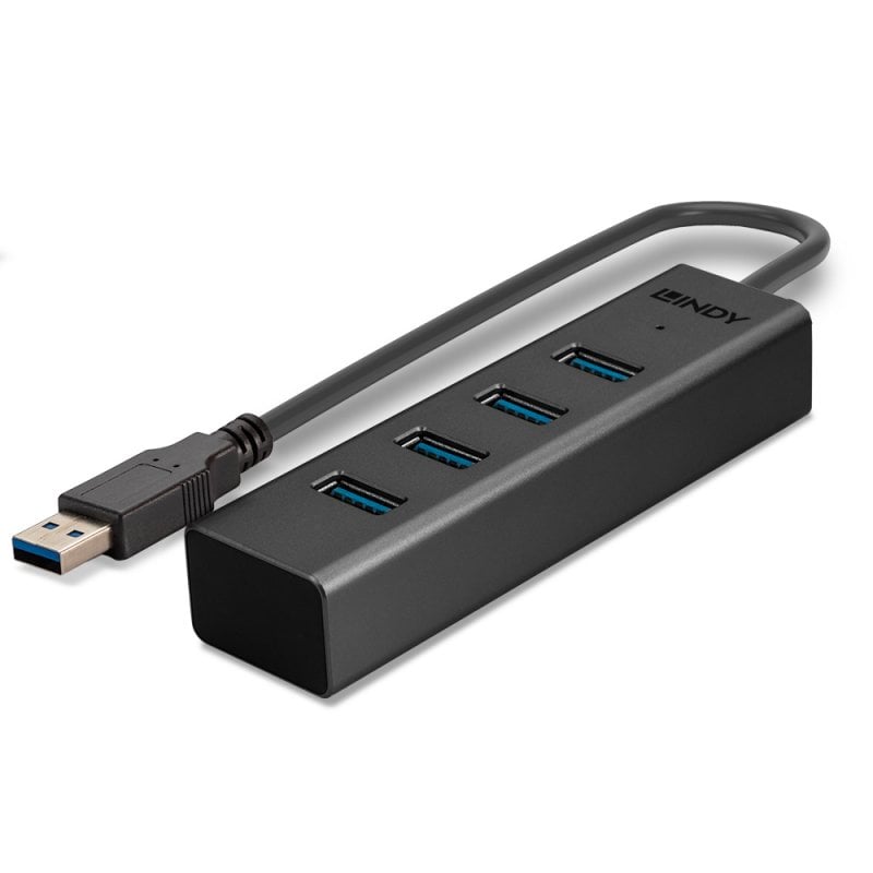 Lindy 4 Port USB 3.0 Hub | 43324 USB Hub & Docking Station Lindy